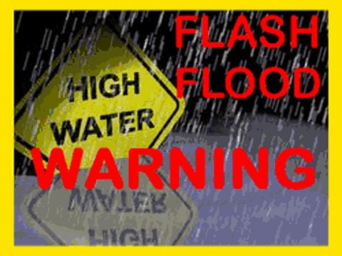 flash flood warning poster logo